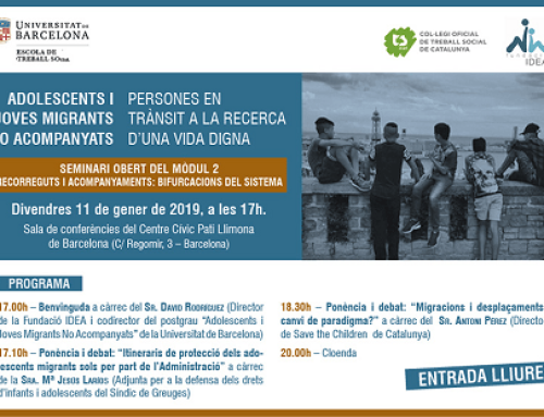 Postgrau “Adolescents i Joves Migrants no Acompanyats”
