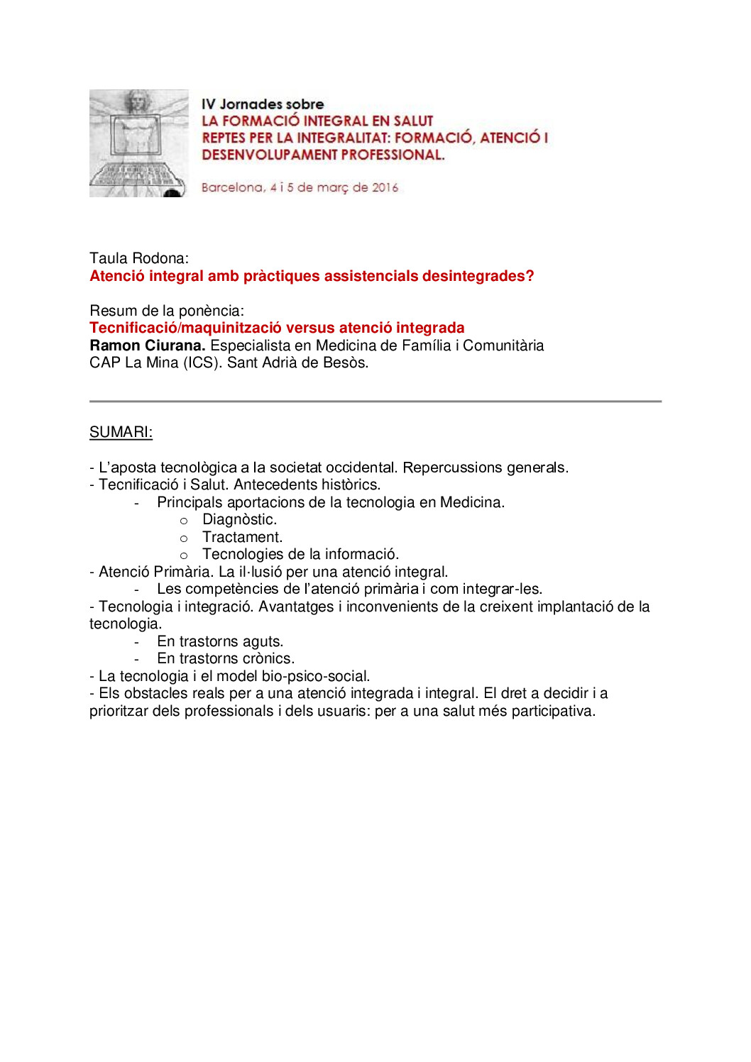 Ramon Ciurana  SUMARI