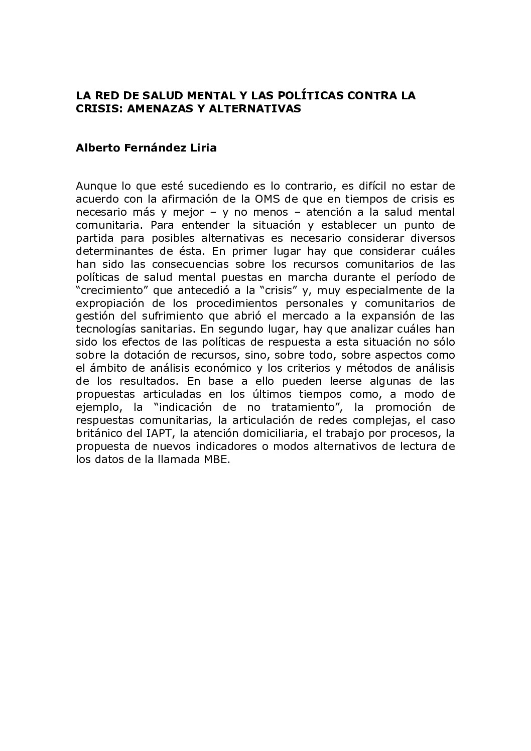 Resumen A. Fernández Liria 5è Congrés Català