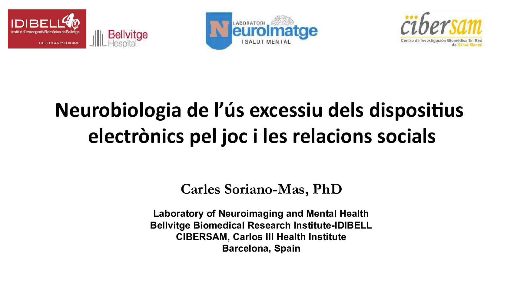 7è Congrés SM - PLENARI GT2 – ASPECTES PSICOPATOLÒGICS EN L’ENTORN DIGITAL