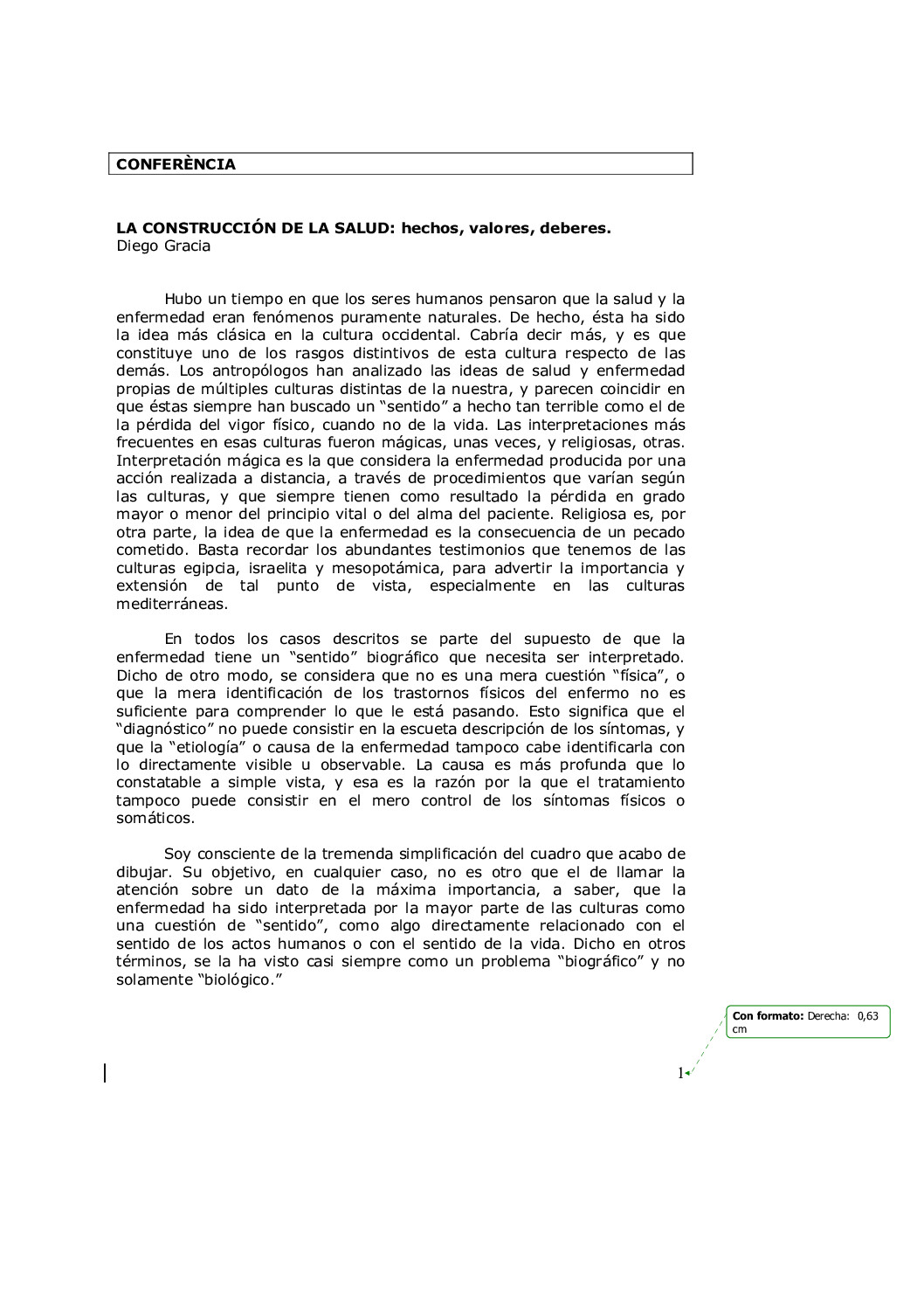 La construcción de la salud: hechos, valores, deberes