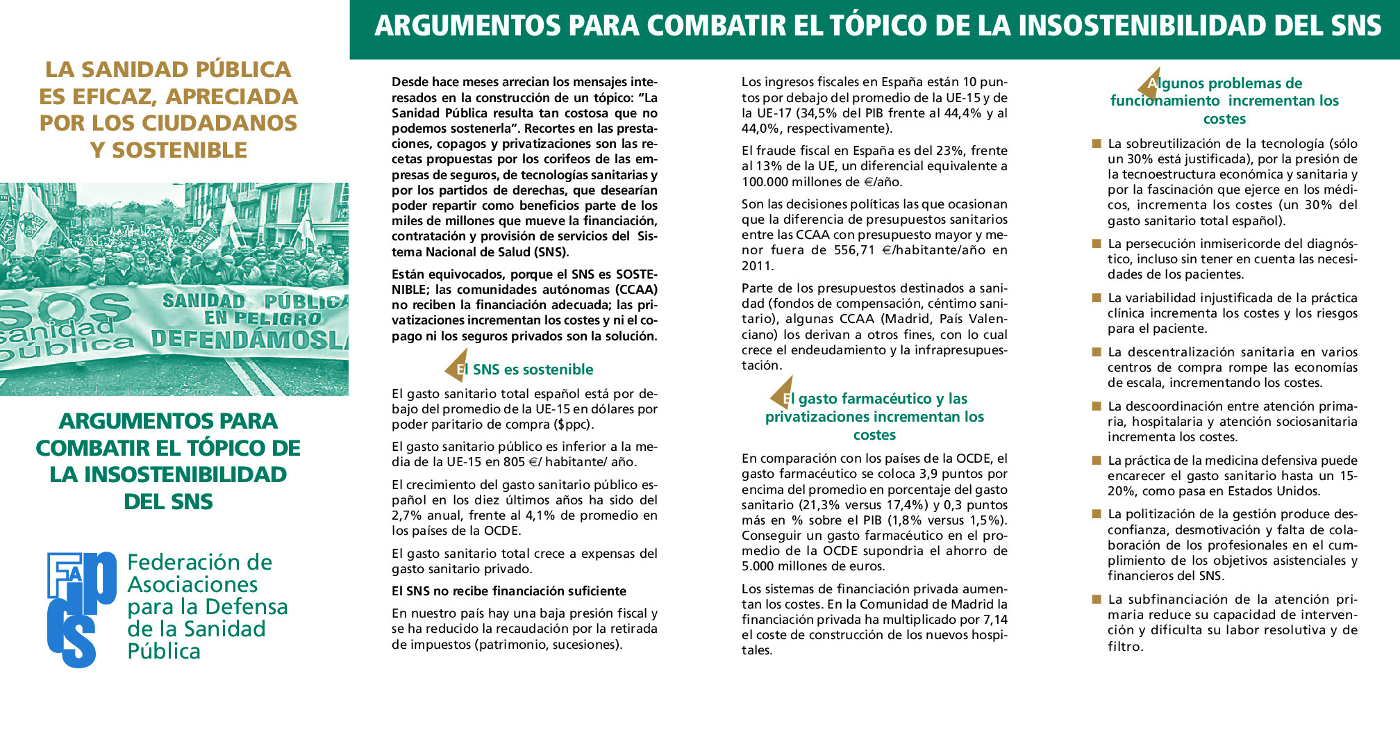 insostenibilidad del sns