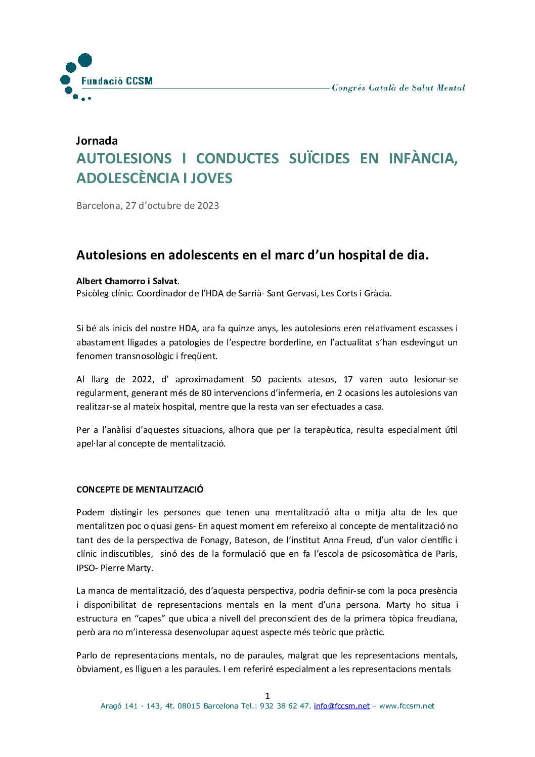 presentacio-albert-chamorro