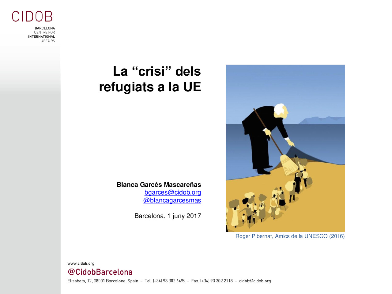 6è Congrés SM - Plenari GT1 - “ELS DRETS HUMANS DE LES PERSONES MIGRANTS: MITES I REALITATS”