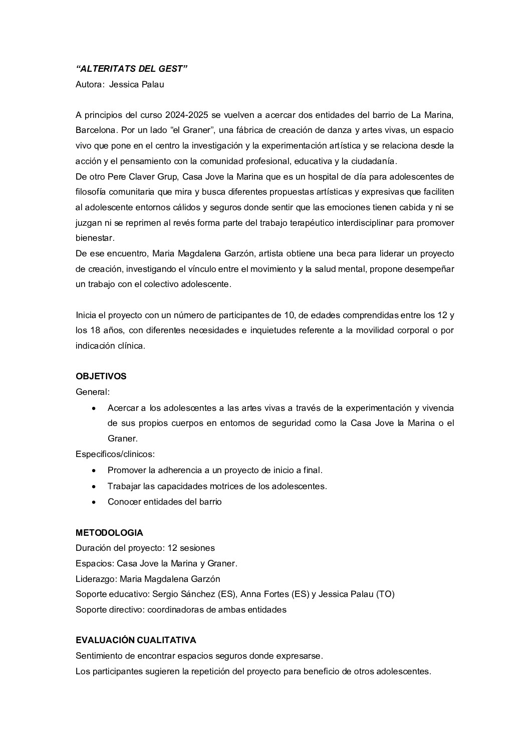 Alteritats dels gest