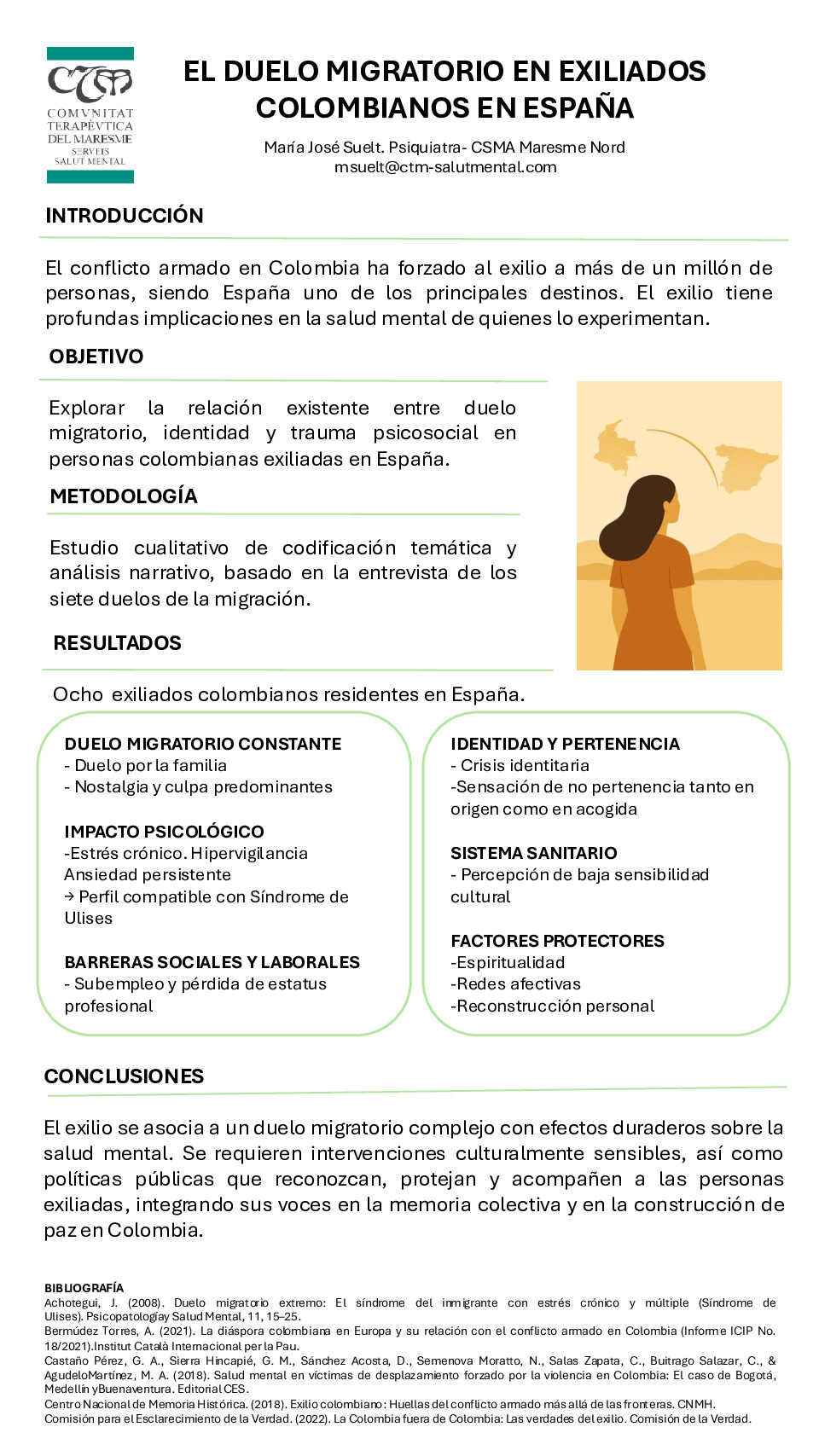 El duelo migratorio en exiliados colombianos en España