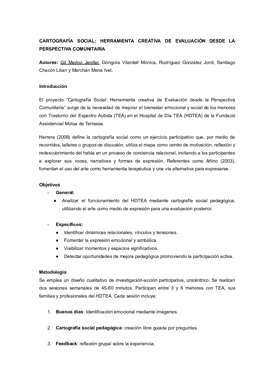 Cartografia social: Herramienta creativa de evaluación desde la perspectiva comunitaria