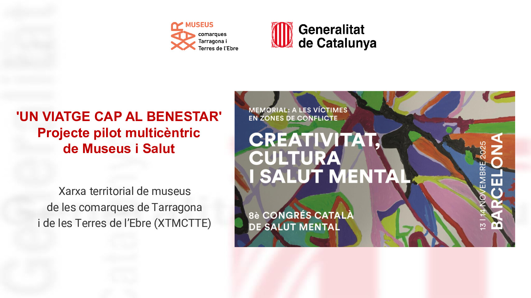 Un viatge cap al benestar’, pilot multicèntric de Museus amb els CAP, per millorar el benestar emocional de persones diagnosticades amb ansietat lleu – moderada a través de l’art i la cultura